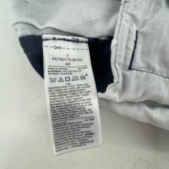 GAP Women's Blue Chino Khaki 5" Shorts Size 4 Casual Summer Flat Front - Picture 5 of 9